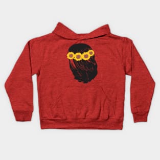 Sunflower headband Kids Hoodie